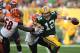 Aaron Rodgers was again running for his life Sunday.