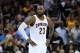 June 9, 2017; Cleveland, OH, USA; Cleveland Cavaliers forward LeBron James (23) during the fourth quarter in game four of the 2017 NBA Finals against the Golden State Warriors at Quicken Loans Arena. Mandatory Credit: Kyle Terada-USA TODAY Sports
