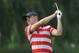 JERSEY CITY, NJ - SEPTEMBER 26: Justin Thomas of the United States Team plays a shot during a practice round prior to the Presidents Cup on September 26, 2017 at Liberty National Golf Club in Jersey City, New Jersey. (Photo by Sam Greenwood/Getty Images)
