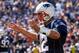 FOXBORO, MA - SEPTEMBER 24: Tom Brady #12 of the New England Patriots reacts during the third quarter of a game against the Houston Texans at Gillette Stadium on September 24, 2017 in Foxboro, Massachusetts. (Photo by Jim Rogash/Getty Images)