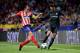 MADRID, SPAIN - SEPTEMBER 27: Diego Godin, #2 of Atletico de Madrid and Alvaro Morata, #9 of Chelsea FC during the UEFA Champions League group C match between Club Atletico de Madrid and Chelsea FC at Wanda Metropolitano on September 27, 2017 in Madrid, Spain. (Photo by Sonia Canada/Getty Images)
