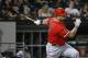 CHICAGO, IL - SEPTEMBER 26: Albert Pujols #5 of the Los Angeles Angels hits a two run single, giving him his 99nd and 100th RBI for the season, in the 7th inning against the Chicago White Sox at Guaranteed Rate Field on September 26, 2017 in Chicago, Illinois. (Photo by Jonathan Daniel/Getty Images)