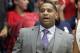 FILE - In this Dec. 11, 2013, file photo, Arizona's assistant coach Emanuel Richardson watches from the sideline during the second half of an NCAA college basketball game against New Mexico State in Tucson, Ariz. Richardson was identified in court papers, and is among 10 people facing federal charges in Manhattan federal court, Tuesday, Sept. 26, 2017, in a wide probe of fraud and corruption in the NCAA, authorities said (AP Photo/John Miller, File)