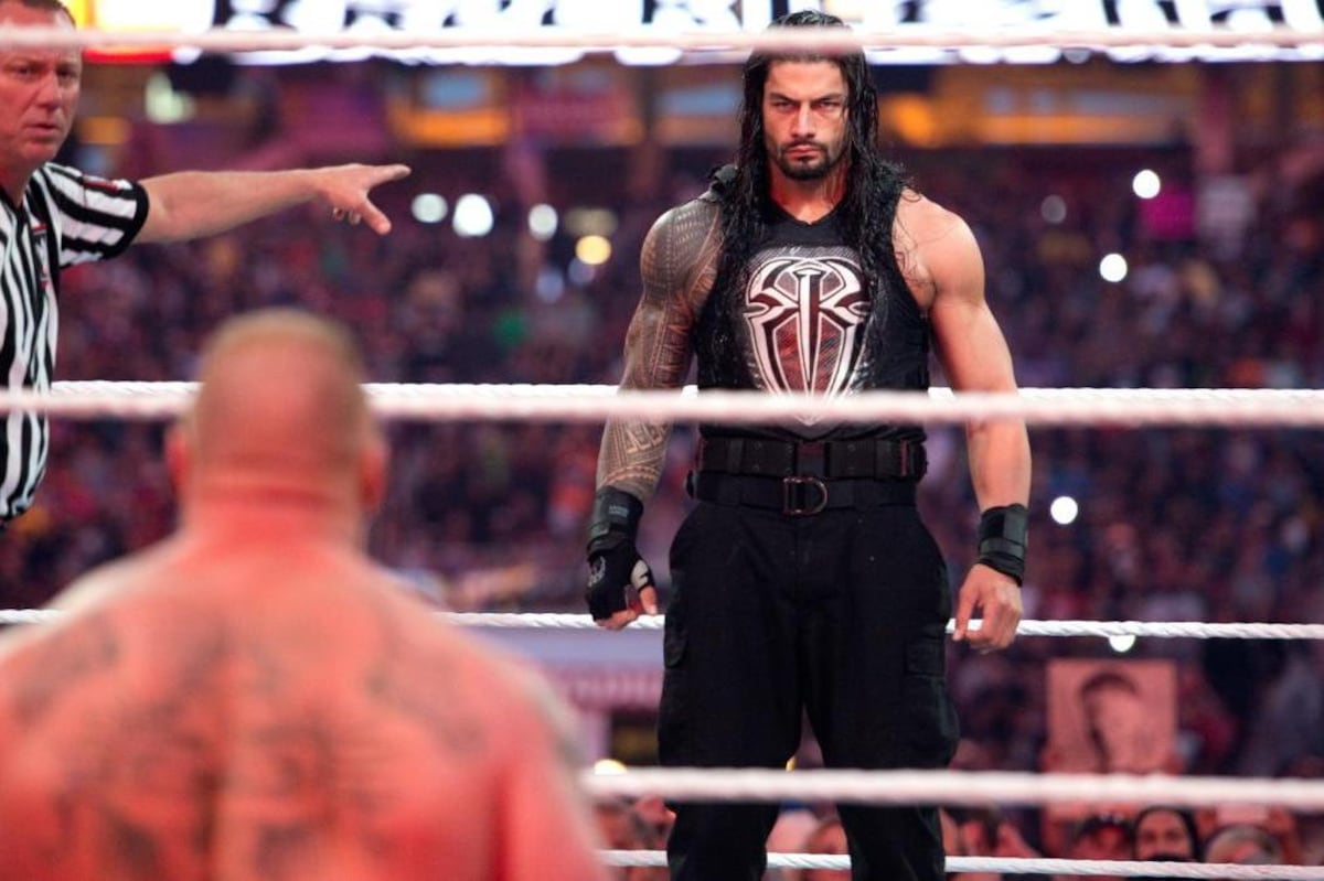 is brock lesnar vs roman reigns at wwe wrestlemania 34 inevitable