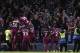 Manchester City's Kevin De Bruyne is mobbed by this teammates after scoring the opening goal of the game during their English Premier League soccer match between Chelsea and Manchester City at Stamford Bridge stadium in London, Saturday, Sept. 30, 2017. (AP Photo/Kirsty Wigglesworth)