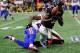 ATLANTA, GA - OCTOBER 01: Julio Jones #11 of the Atlanta Falcons makes a catch over Tre'Davious White #27 of the Buffalo Bills during the first half at Mercedes-Benz Stadium on October 1, 2017 in Atlanta, Georgia. (Photo by Kevin C. Cox/Getty Images)