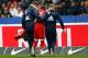 TOPSHOT - Bayern Munich's French midfielder Franck Ribery (C) is helped off the pitch by medical staff after injuring his knee during the German first division Bundesliga football match between Hertha Berlin and FC Bayern Munich in Berlin, on October 1, 2017. / AFP PHOTO / Odd ANDERSEN / ALTERNATIVE CROP (Photo credit should read ODD ANDERSEN/AFP/Getty Images)