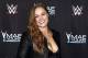 IMAGE DISTRIBUTED FOR WWE - Ronda Rousey celebrates the Mae Young Classic at the Thomas & Mack Center on Tuesday, Sept. 12, 2017, in Las Vegas. (Bizuayehu Tesfaye/AP Images for WWE)