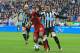 Liverpool's English striker Daniel Sturridge vies with Newcastle United's Spanish midfielder Javier Manquillo (R) during the English Premier League football match between Newcastle United and Liverpool at St James' Park in Newcastle-upon-Tyne, north east England on October 1, 2017. / AFP PHOTO / Lindsey PARNABY / RESTRICTED TO EDITORIAL USE. No use with unauthorized audio, video, data, fixture lists, club/league logos or 'live' services. Online in-match use limited to 75 images, no video emulation. No use in betting, games or single club/league/player publications. / (Photo credit should read LINDSEY PARNABY/AFP/Getty Images)