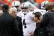 DENVER, CO - OCTOBER 01: Quarterback Derek Carr #4 of the Oakland Raiders leaves the game with an injury against the Denver Broncos at Sports Authority Field at Mile High on October 1, 2017 in Denver, Colorado. (Photo by Matthew Stockman/Getty Images)