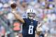 NASHVILLE, TN - SEPTEMBER 24: Marcus Mariota #8 of the Tennessee Titans throws a pass during a game against the Seattle Seahawks at Nissan Stadium on September 24, 2017 in Nashville, Tennessee. The Titans defeated the Seahawks 33-27. (Photo by Wesley Hitt/Getty Images)