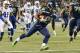 SEATTLE, WA - OCTOBER 01: Running back J.D. McKissic #21 of the Seattle Seahawks scores a touchdown against the Indianapolis Colts in the third quarter of the game at CenturyLink Field on October 1, 2017 in Seattle, Washington. (Photo by Jonathan Ferrey/Getty Images)
