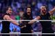 The Shield reacts after their win during Wrestlemania XXX at the Mercedes-Benz Super Dome in New Orleans on Sunday, April 6, 2014. (Jonathan Bachman/AP Images for WWE)