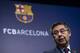 FC Barcelona's president Josep Maria Bartomeu speaks during a press conference at the Camp Nou stadium in Barcelona on October 2, 2017.
Barcelona president Josep Maria Bartomeu confirmed today two of the club's board members resigned in the wake of his decision to play a match behind closed doors after a violent crackdown by police of an independence referendum for Catalonia yesterday. / AFP PHOTO / Josep LAGO (Photo credit should read JOSEP LAGO/AFP/Getty Images)