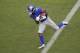 New York Giants running back Wayne Gallman (22) scores on a 4-yard touchdown reception during the third quarter of an NFL football game against the Tampa Bay Buccaneers Sunday, Oct. 1, 2017, in Tampa, Fla. (AP Photo/Phelan Ebenhack)