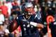 FOXBORO, MA - OCTOBER 01: Tom Brady #12 of the New England Patriots looks to pass during the second half against the Carolina Panthers at Gillette Stadium on October 1, 2017 in Foxboro, Massachusetts. (Photo by Maddie Meyer/Getty Images)