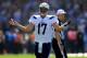 CARSON, CA - OCTOBER 01: Philip Rivers #17 of the Los Angeles Chargers gestures to officials during the first half of a game against the Philadelphia Eagles at StubHub Center on October 1, 2017 in Carson, California. (Photo by Sean M. Haffey/Getty Images)