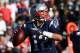 FOXBORO, MA - OCTOBER 01: Tom Brady #12 of the New England Patriots looks to pass during the second half against the Carolina Panthers at Gillette Stadium on October 1, 2017 in Foxboro, Massachusetts. (Photo by Maddie Meyer/Getty Images)