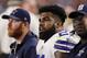 GLENDALE, AZ - SEPTEMBER 25: Running back Ezekiel Elliott #21 of the Dallas Cowboys watches from the sidelines during the NFL game against the Arizona Cardinals at the University of Phoenix Stadium on September 25, 2017 in Glendale, Arizona. (Photo by Christian Petersen/Getty Images)