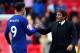 STOKE ON TRENT, ENGLAND - SEPTEMBER 23: Alvaro Morata of Chelsea is congratulated his team's 4-0 victory and his hat trick by manager Antonio Conte after the Premier League match between Stoke City and Chelsea at Bet365 Stadium on September 23, 2017 in Stoke on Trent, England. (Photo by Richard Heathcote/Getty Images)