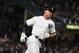 NEW YORK, NY - OCTOBER 03: Aaron Judge #99 of the New York Yankees rounds the bases after hitting a two run home run against Jose Berrios #17 of the Minnesota Twins during the fourth inning in the American League Wild Card Game at Yankee Stadium on October 3, 2017 in the Bronx borough of New York City. (Photo by Al Bello/Getty Images)