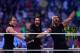 The Shield reacts after their win during Wrestlemania XXX at the Mercedes-Benz Super Dome in New Orleans on Sunday, April 6, 2014. (Jonathan Bachman/AP Images for WWE)