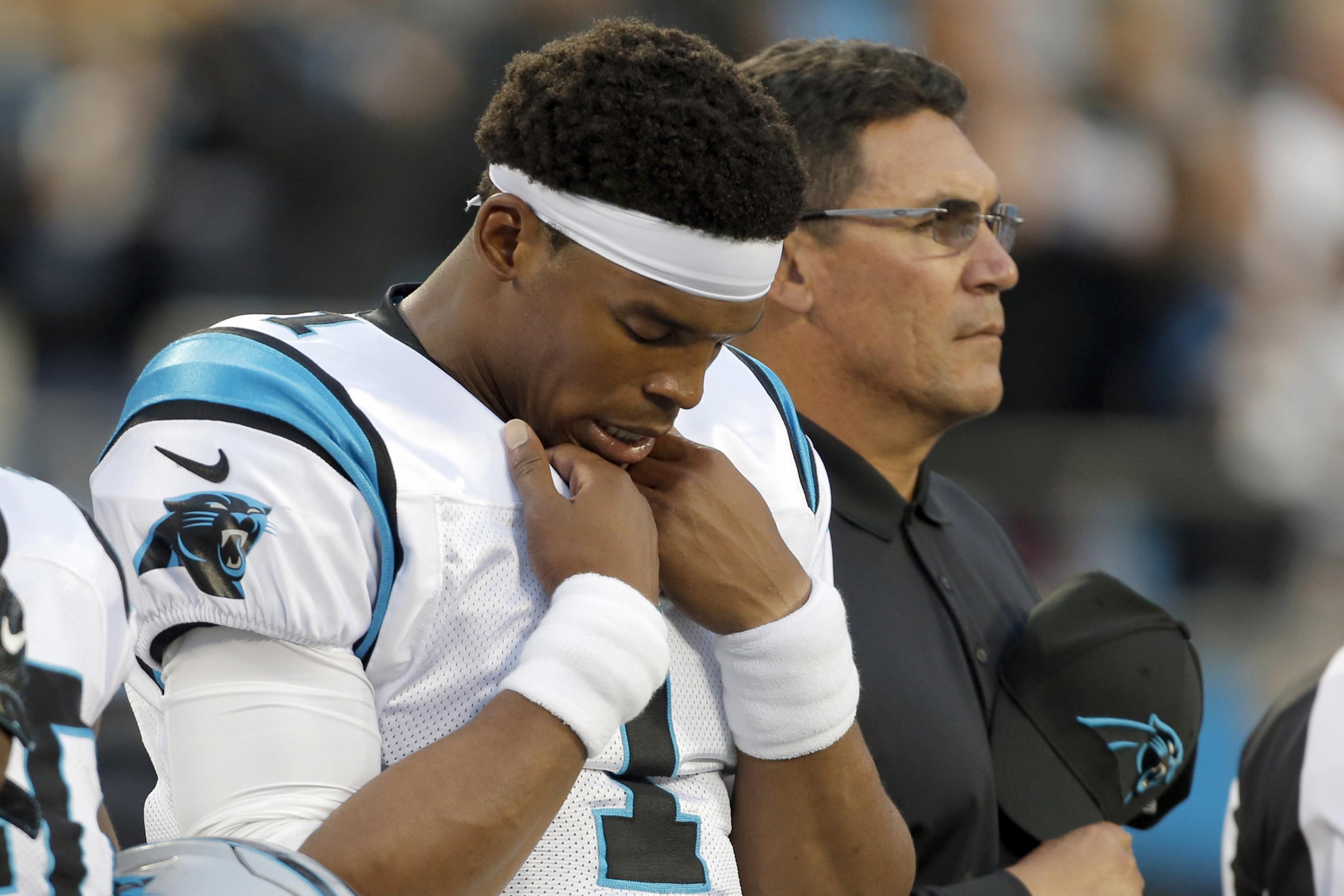 Panthers coach Ron Rivera: Newton's comments were 'a mistake'