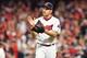 CLEVELAND, OH - OCTOBER 05: Trevor Bauer #47 of the Cleveland Indians celebrates after retiring the side in the third inning against the New York Yankees during game one of the American League Division Series at Progressive Field on October 5, 2017 in Cleveland, Ohio. (Photo by Jason Miller/Getty Images)