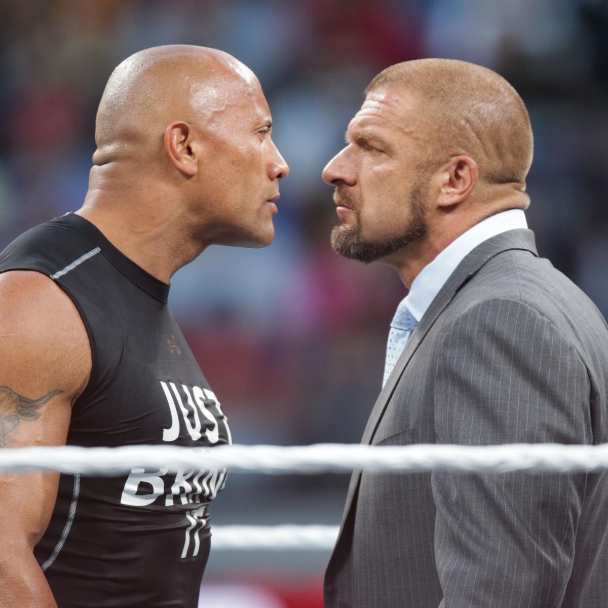 The Rock Making Fun Of Triple H Face #fyp #foryourpage #raw #therock #, the  rock and triple h