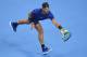 Rafael Nadal of Spain hits a return during his men's singles semi-final match against Grigor Dimitrov of Bulgaria at the China Open tennis tournament in Beijing on October 7, 2017 / AFP PHOTO / GREG BAKER (Photo credit should read GREG BAKER/AFP/Getty Images)