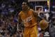 Phoenix Suns guard Eric Bledsoe (2) in the third quarter during an NBA basketball game against the Portland Trail Blazers, Sunday, March 12, 2017, in Phoenix. Portland defeated Phoenix 110-101. (AP Photo/Rick Scuteri)