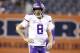 CHICAGO, IL - OCTOBER 09: Quarterback Sam Bradford #8 of the Minnesota Vikings warms up prior to the game against the Chicago Bears at Soldier Field on October 9, 2017 in Chicago, Illinois. (Photo by Joe Robbins/Getty Images)