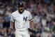 NEW YORK, NY - OCTOBER 09: Luis Severino #40 of the New York Yankees celebrates after closing out the top of the seventh inning against the Cleveland Indians in Game Four of the American League Divisional Series at Yankee Stadium on October 9, 2017 in the Bronx borough of New York City. (Photo by Abbie Parr/Getty Images)