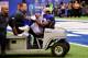 EAST RUTHERFORD, NJ - OCTOBER 08: Odell Beckham #13 of the New York Giants is carted off the field after sustaining an injury during the fourth quarter against the Los Angeles Chargers during an NFL game at MetLife Stadium on October 8, 2017 in East Rutherford, New Jersey. The Los Angeles Chargers defeated the New York Giants 27-22. (Photo by Steven Ryan/Getty Images)