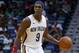 NEW ORLEANS, LA - OCTOBER 03: Rajon Rondo #9 of the New Orleans Pelicans drives with the ball during a preseason game against the Chicago Bulls at the Smoothie King Center on October 3, 2017 in New Orleans, Louisiana. NOTE TO USER: User expressly acknowledges and agrees that, by downloading and or using this Photograph, user is consenting to the terms and conditions of the Getty Images License Agreement. (Photo by Jonathan Bachman/Getty Images)