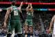 SALT LAKE CITY, UT - FEBRUARY 1: Jabari Parker #12 of the Milwaukee Bucks shoots the ball against the Utah Jazz on February 1, 2017 at vivint.SmartHome Arena in Salt Lake City, Utah. NOTE TO USER: User expressly acknowledges and agrees that, by downloading and or using this Photograph, User is consenting to the terms and conditions of the Getty Images License Agreement. Mandatory Copyright Notice: Copyright 2017 NBAE (Photo by Melissa Majchrzak/NBAE via Getty Images)