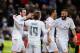 MADRID, SPAIN - MARCH 20: Gareth Bale of Real Madrid celebrates with Luka Modric and Karim Benzema after scoring Real's 3rd goal during the La Liga match between Real Madrid CF and Sevilla FC at Estadio Santiago Bernabeu on March 20, 2016 in Madrid, Spain. (Photo by Denis Doyle/Getty Images)