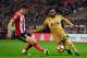 SUNDERLAND, ENGLAND - JANUARY 31: Danny Rose of Tottenham Hotspur and Billy Jones of Sunderland compete for the ball during the Premier League match between Sunderland and Tottenham Hotspur at Stadium of Light on January 31, 2017 in Sunderland, England. (Photo by Laurence Griffiths/Getty Images)