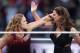 Ronda Rousey confronts Stephane McMahon at Wrestlemania XXXI, on Sunday, March 29, 2015 in Santa Clara, CA. 2015 marks the first year Wrestlemania will be held in the San Francisco Bay Area, being made available to viewers in 177 countries via the WWE Network. (Don Feria/AP Images for WWE)