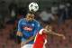 Feyenoord's Dutch striker Jean-Paul Boetius (R) fights for the ball with Napoli's midfielder from Serbia Nikola Maksimovic during the UEFA Champion's League Group F football match Napoli vs Feyenoord Rotterdam on September 26, 2017 at the San Paolo stadium in Naples. / AFP PHOTO / Carlo Hermann (Photo credit should read CARLO HERMANN/AFP/Getty Images)