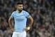 FILE - In this Tuesday, Sept. 26, 2017 file photo Manchester City's Sergio Aguero looks around the pitch during the Champions League Group F soccer match between Manchester City and Shakhtar Donetsk at Etihad stadium, Manchester, England. Manchester City striker Sergio Aguero has been injured in a road accident in the Netherlands, the English Premier League club said Friday Sept. 29. (AP Photo/Rui Vieira, File)