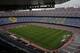 Spanish La Liga soccer match between Barcelona and Las Palmas is played at the Camp Nou stadium in Barcelona, Spain, Sunday, Oct. 1, 2017. Barcelona's Spanish league game against Las Palmas is played without fans amid the controversial referendum on Catalonia's independence. (AP Photo/Manu Fernandez)