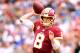 LOS ANGELES, CA - SEPTEMBER 17: Kirk Cousins #8 of the Washington Redskins passes during the game against the Los Angeles Rams at Los Angeles Memorial Coliseum on September 17, 2017 in Los Angeles, California. (Photo by Harry How/Getty Images)