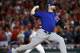 Chicago Cubs relief pitcher Wade Davis throws during the eighth inning in Game 5 of baseball's National League Division Series against the Washington Nationals, at Nationals Park, early Friday, Oct. 13, 2017, in Washington. (AP Photo/Pablo Martinez Monsivais)