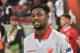 COLOGNE, GERMANY - SEPTEMBER 28: Richmond Y Boakye of Belgrad looks on during the UEFA Europa League group H match between 1. FC Koeln and Crvena Zvezda at RheinEnergieStadion on September 28, 2017 in Cologne, Germany. (Photo by TF-Images/TF-Images via Getty Images)