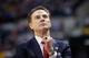INDIANAPOLIS, IN - MARCH 19: Head coach Rick Pitino of the Louisville Cardinals reacts to their 69-73 loss to the Michigan Wolverines during the second round of the 2017 NCAA Men's Basketball Tournament at the Bankers Life Fieldhouse on March 19, 2017 in Indianapolis, Indiana. (Photo by Joe Robbins/Getty Images)