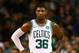 BOSTON, MA - OCTOBER 09: Marcus Smart #36 of the Boston Celtics looks on during the game against the Philadelphia 76ers at TD Garden on October 9, 2017 in Boston, Massachusetts. NOTE TO USER: User expressly acknowledges and agrees that, by downloading and or using this Photograph, user is consenting to the terms and conditions of the Getty Images License Agreement. (Photo by Omar Rawlings/Getty Images)
