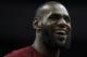 WASHINGTON, DC - OCTOBER 08: LeBron James #23 of the Cleveland Cavaliers looks on against the Washington Wizards in the first half during a preseason game at Capital One Arena on October 8, 2017 in Washington, DC. NOTE TO USER: User expressly acknowledges and agrees that, by downloading and or using this photograph, User is consenting to the terms and conditions of the Getty Images License Agreement. (Photo by Patrick Smith/Getty Images)