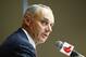 Baseball Commissioner Rob Manfred speaks during a news conference at Fenway Park before a baseball game between the Boston Red Sox and the Toronto Blue Jays in Boston on Tuesday, Sept. 5, 2017. (AP Photo/Winslow Townson)