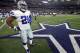 FILE - In this Sunday, Oct. 8, 2017, file photo, Dallas Cowboys' Ezekiel Elliott stands on the field after their 35-31 loss to the Green Bay Packers in a NFL football game in Arlington, Texas. A federal appeals court on Thursday, Oct. 12, 2017, has lifted an injunction that blocked a six-game suspension for Elliott, clearing the way for the NFL’s punishment over domestic violence allegations and likely leading to the running back’s legal team seeking further relief. (AP Photo/Michael Ainsworth, File)